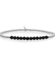 Sparkling Jewels armband Onyx Universe - Silver 3mm, exclusief en kwalitatief hoogwaardig. Ontdek nu!