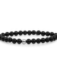 Sparkling Jewels armband Onyx Saturn large - Silver 6mm, exclusief en kwalitatief hoogwaardig. Ontdek nu!