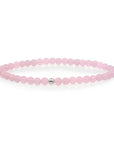 Sparkling Jewels armband Rose Quartz Saturn small - SB-GEM13-ADD-4MM, exclusief en kwalitatief hoogwaardig. Ontdek nu!