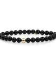 Sparkling Jewels armband Onyx Saturn large - Gold 6mm, exclusief en kwalitatief hoogwaardig. Ontdek nu!