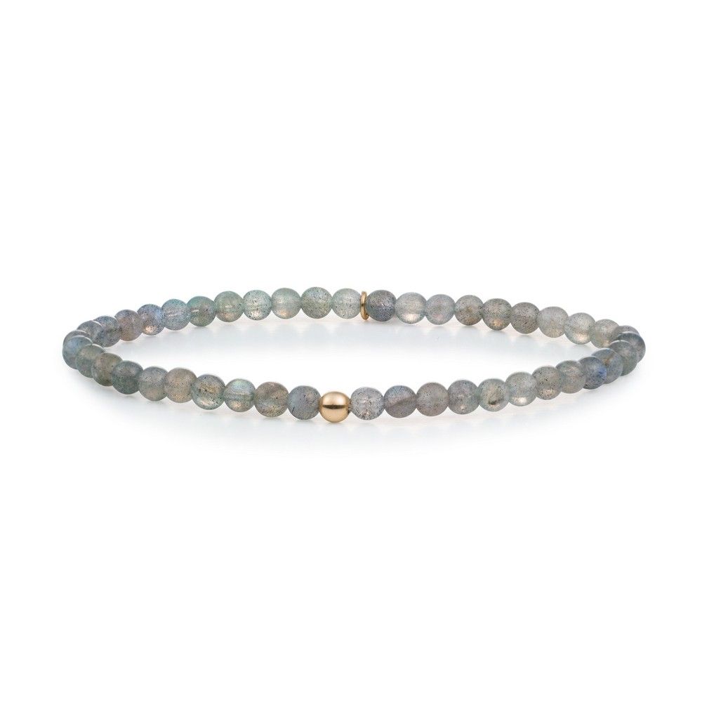 Sparkling Jewels Armband Labradoriet SBG-GEM18-ADD-4MM Goudkleurig