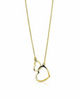 Zinzi Gold 14 karaat gouden jasseron ketting open harten 42cm ZGC114, exclusief en kwalitatief hoogwaardig. Ontdek nu!
