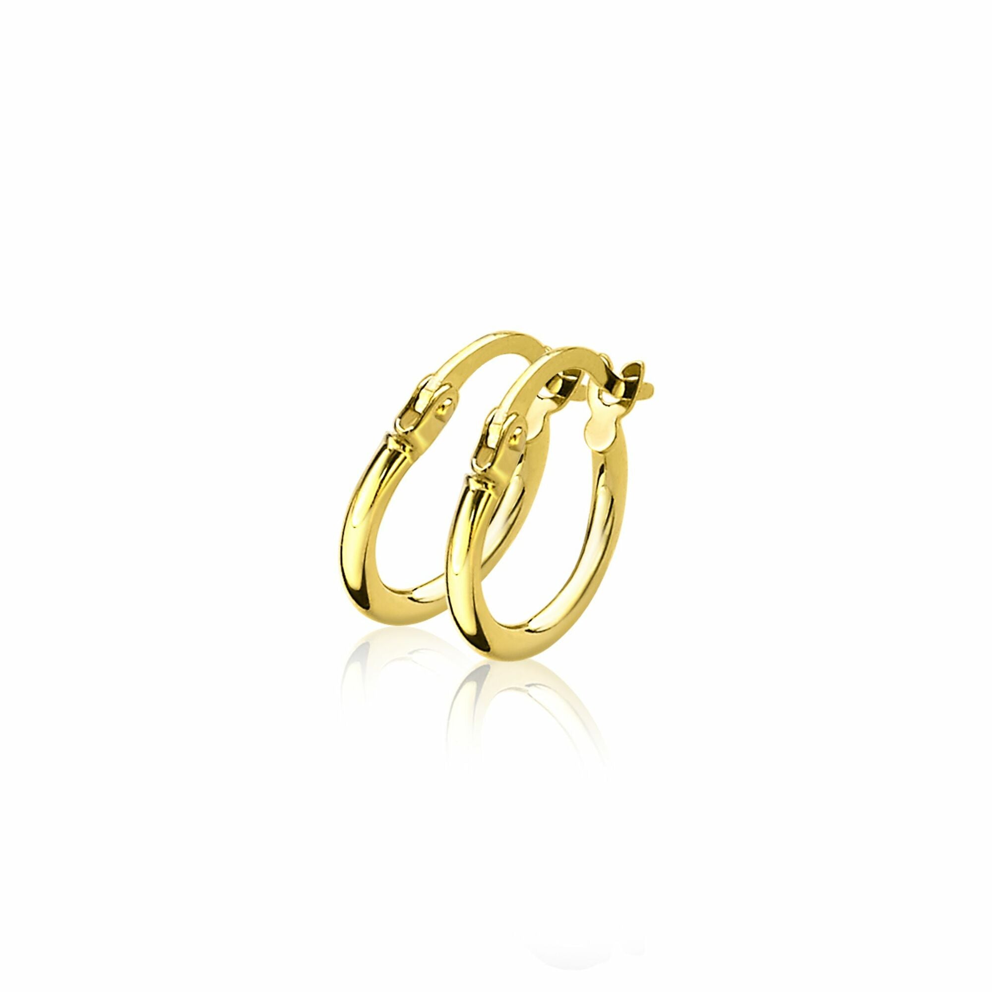 ZINZI 14K Gouden Oorbellen ZGO125 zilver