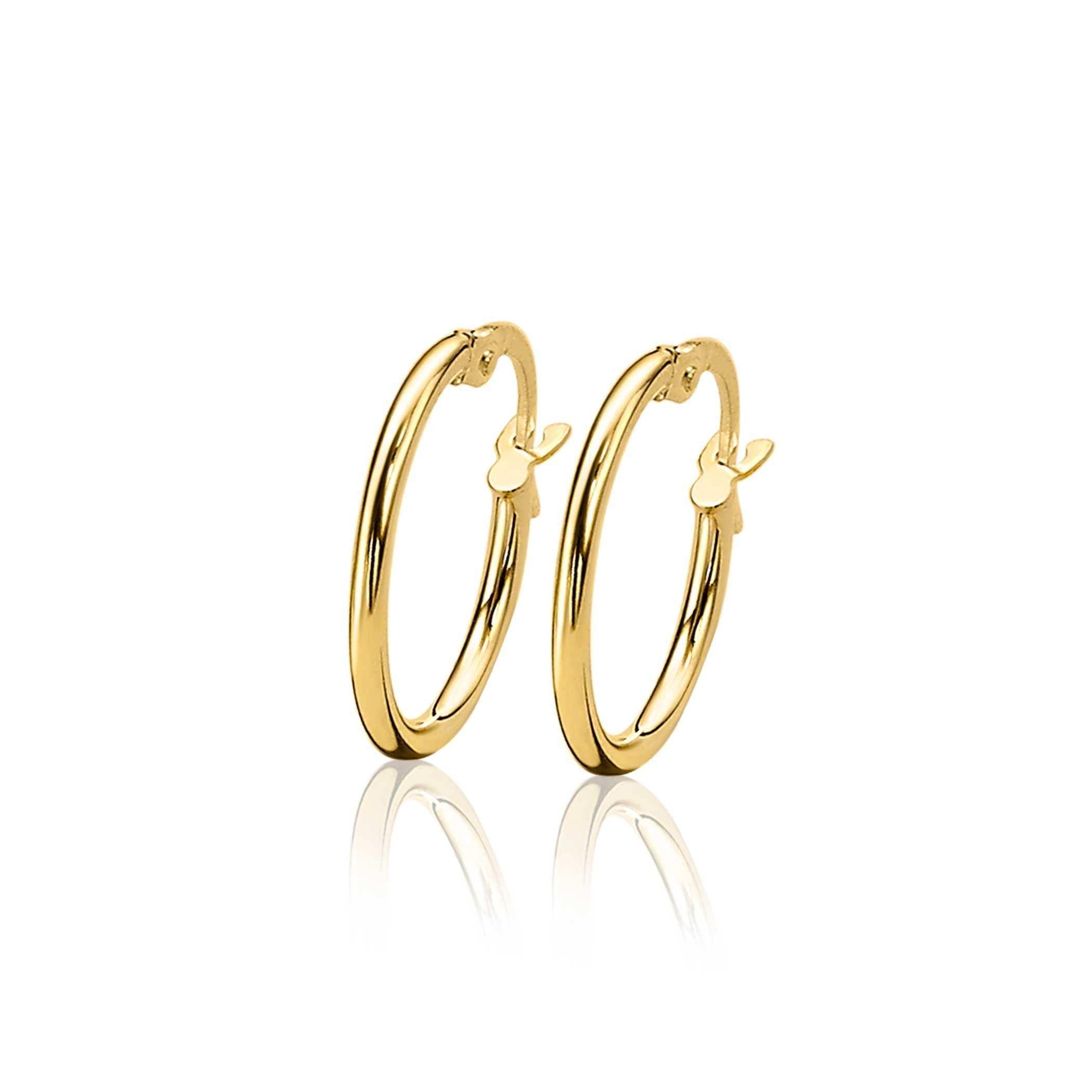 ZINZI 14K Gouden Oorbellen ZGO127 zilver
