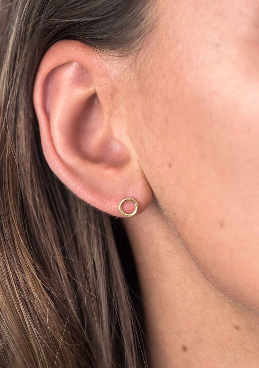 ZINZI 14K Gouden Oorknoppen ZGO163 zilver oorbellen