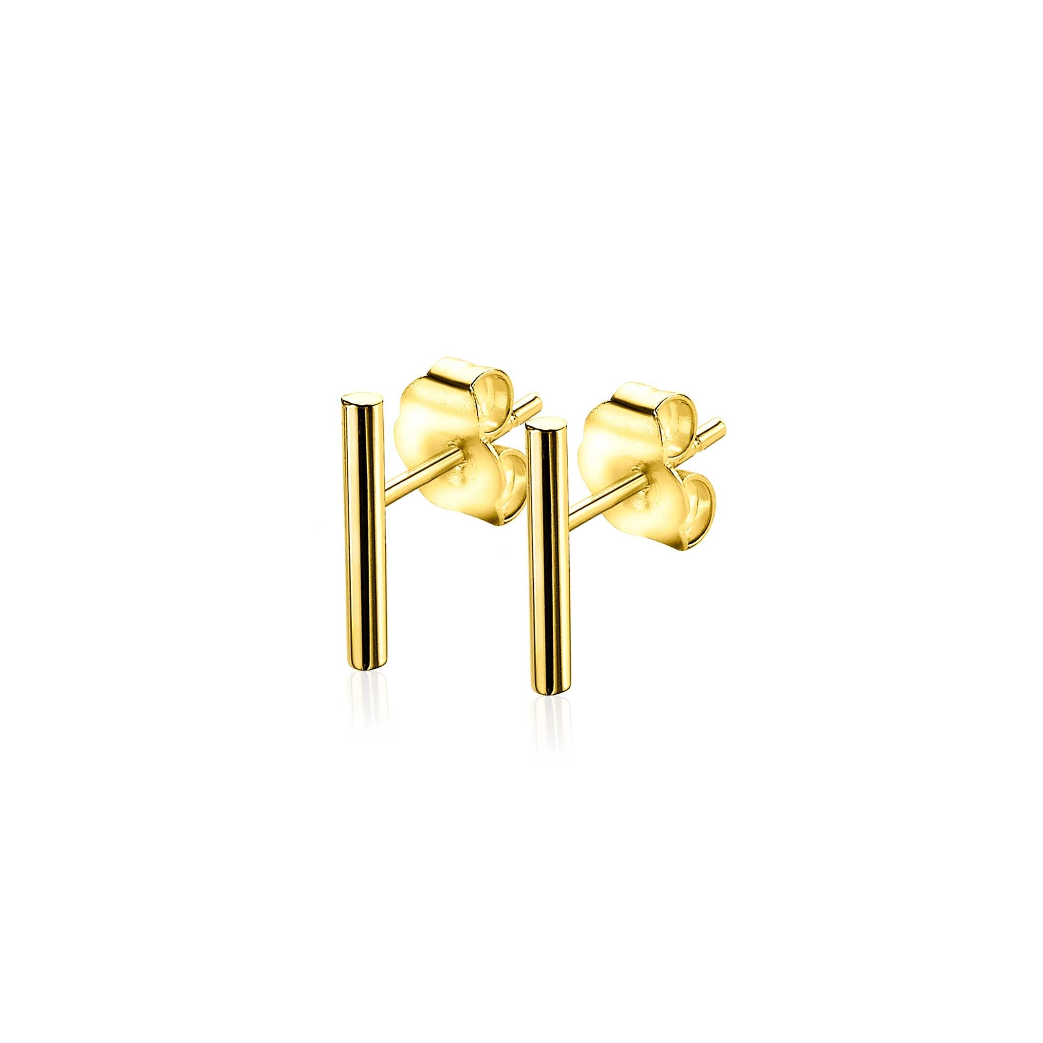 ZINZI 14K Gouden Oorknoppen ZGO183 10mm oorbellen