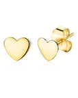 Zinzi Gold 14 karaat gouden oorknoppen glad hartje ZGO214, exclusief en kwalitatief hoogwaardig. Ontdek nu!