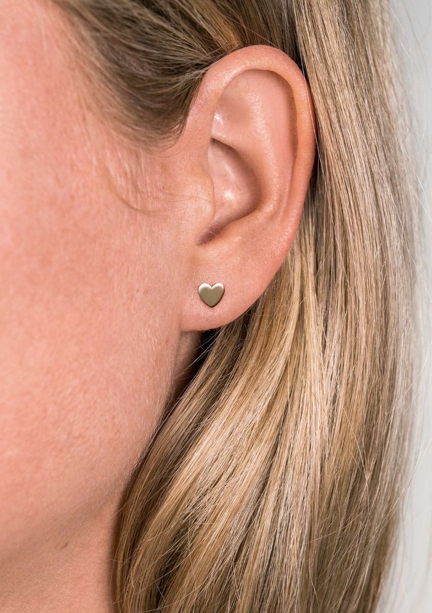 ZINZI 14K Gouden Oorknoppen ZGO214 zilver oorbellen