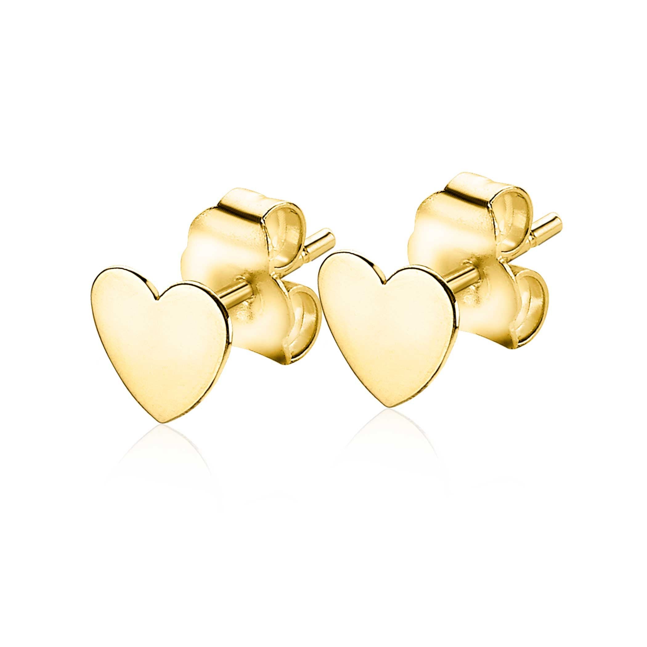 ZINZI 14K Gouden Oorknoppen ZGO214 zilver oorbellen