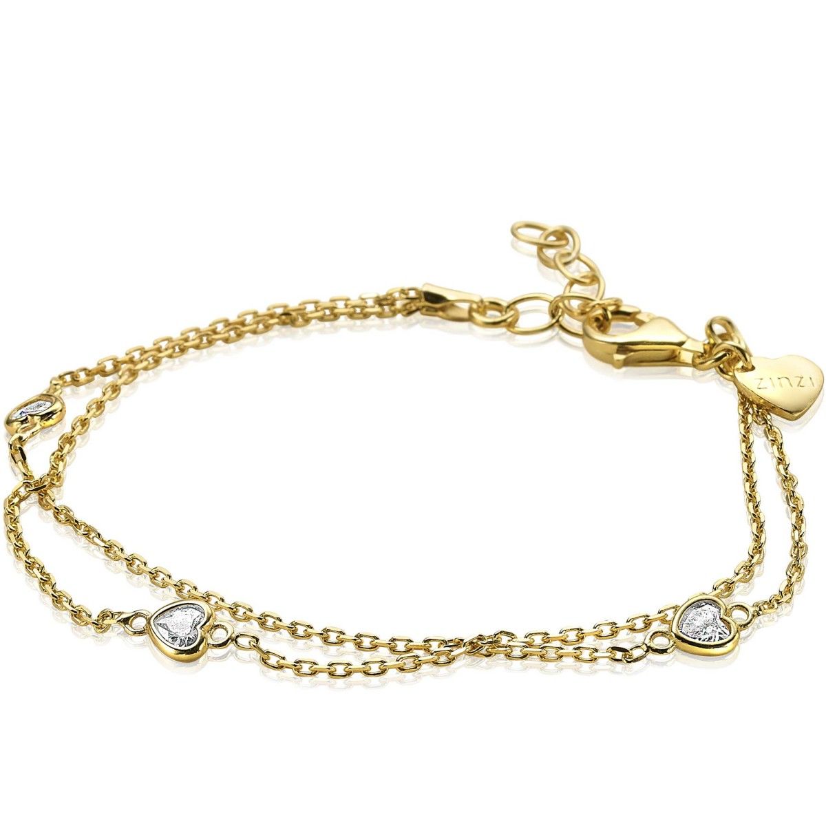 Zinzi zilveren armband goud verguld ZIA1721G (Lengte 17-20cm), exclusief en kwalitatief hoogwaardig. Ontdek nu!