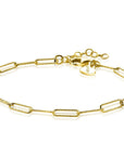Zinzi zilveren armband in 14K geel verguld met trendy paperclip schakels van 3,4mm breed ZIA1992G, exclusief en kwalitatief hoogwaardig. Ontdek nu!