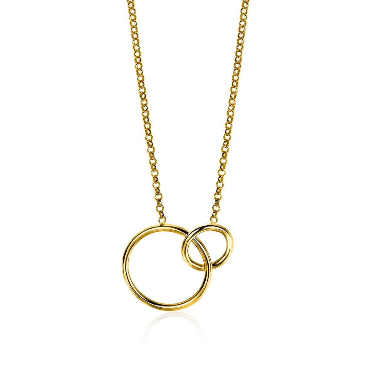 ZINZI Verguld Zilveren Ketting 42-45cm geel - ZIC1278G