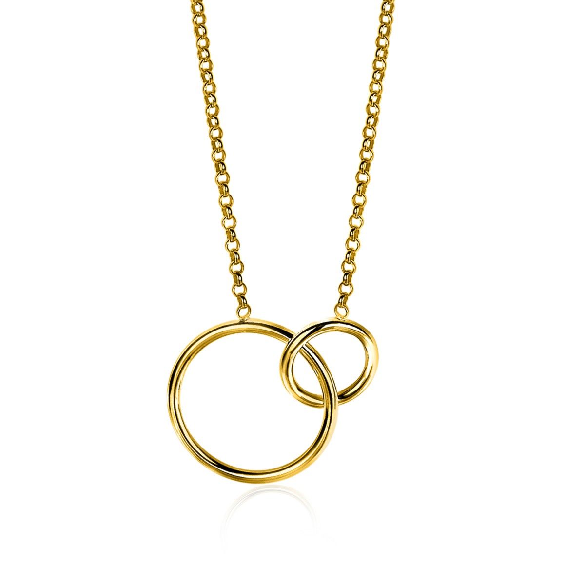 ZINZI Verguld Zilveren Ketting 42-45cm geel - ZIC1278G