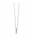 Zinzi zilveren ketting 45cm met hanger rond wit ZIC1443, exclusief en kwalitatief hoogwaardig. Ontdek nu!