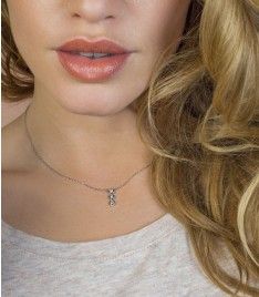 ZINZI Zilveren Ketting met Witte Zirkonia - ZIC1443