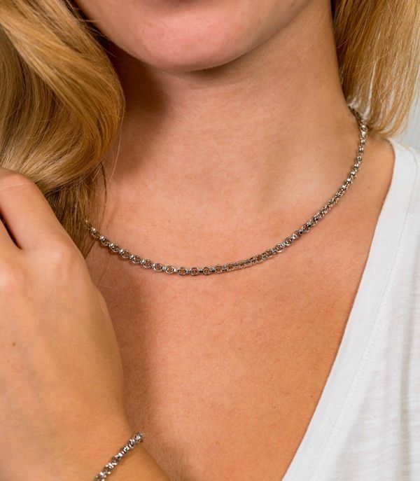 ZINZI Zilveren Ketting 45cm - ZIC1702