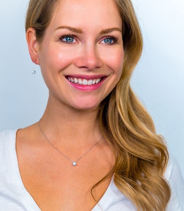 ZINZI Zilveren Ketting met Witte Zirkonia - ZIC1750