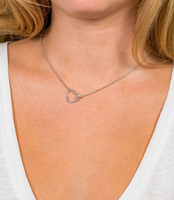 ZINZI Zilveren Ketting met Witte Zirkonia - ZIC1755