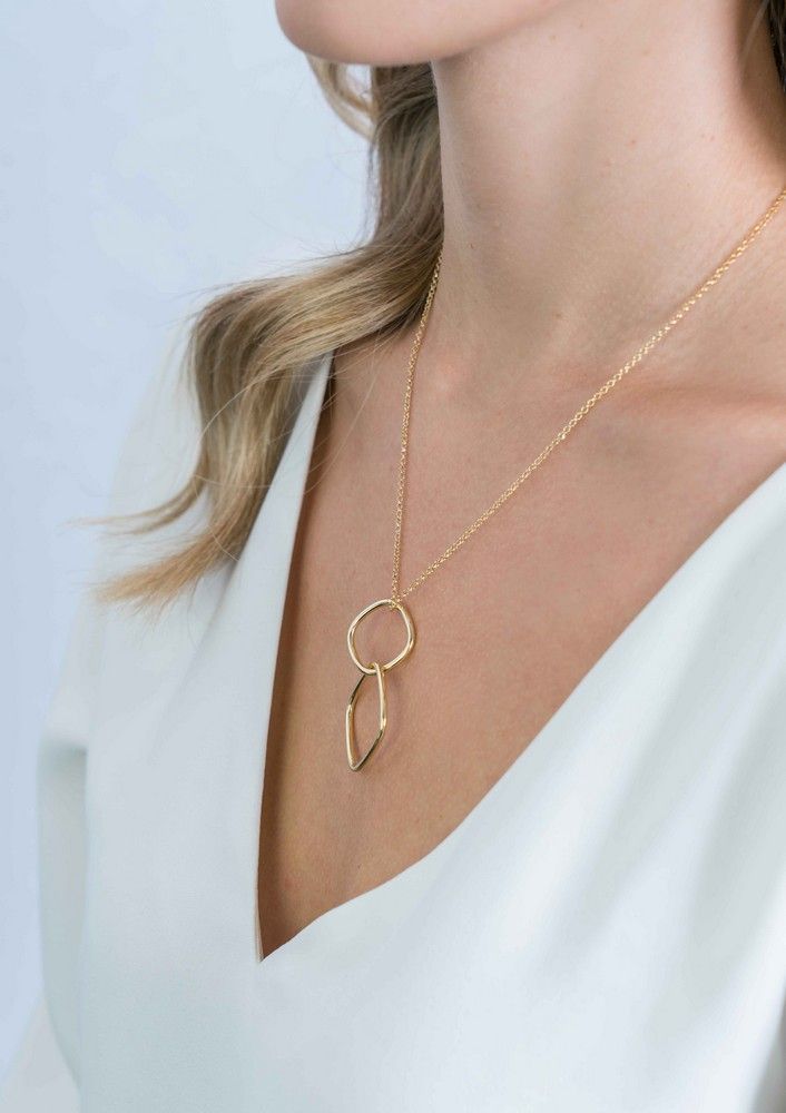 ZINZI Verguld Zilveren Ketting 60 cm geel - ZIC2096G