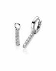 Zinzi zilveren oorbedels 21,5 mm staafje zirkonia ZICH2142, exclusief en kwalitatief hoogwaardig. Ontdek nu!