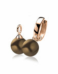 Zinzi zilveren oorbedels Rose verguld bruine parel ZICH266RB, exclusief en kwalitatief hoogwaardig. Ontdek nu!