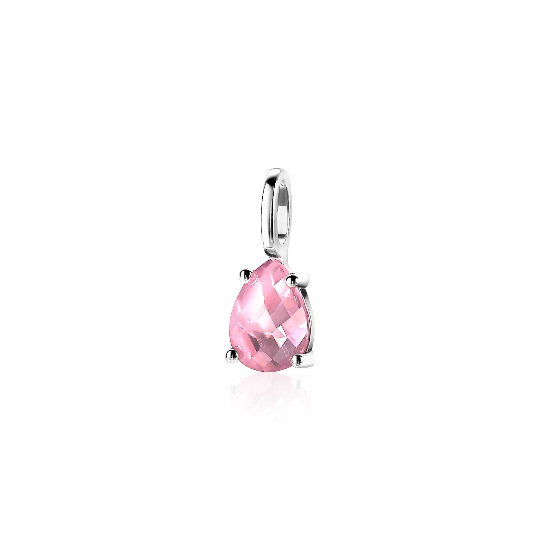 ZINZI Zilveren Hanger met Roze Zirkonia - ZIH2070R