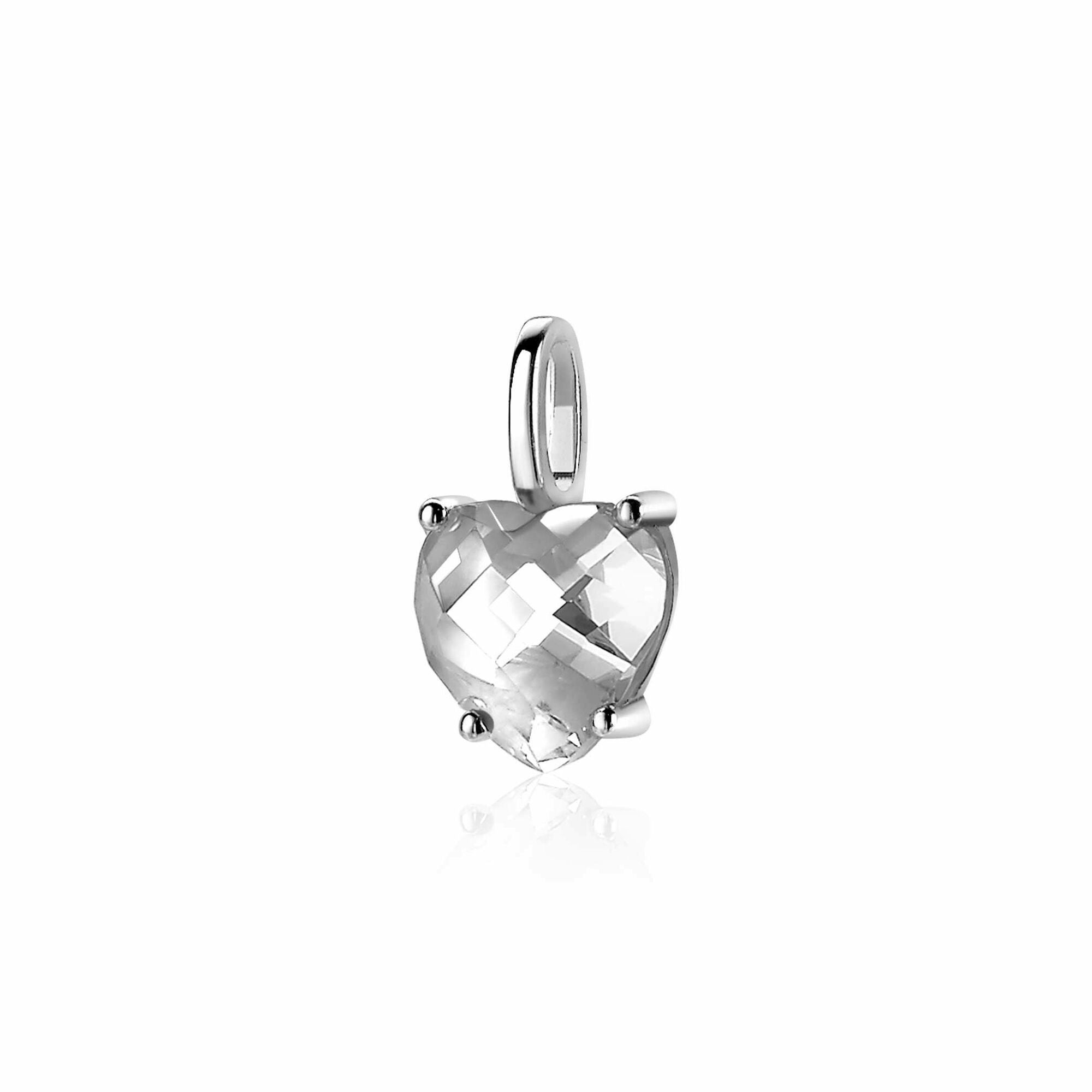 ZINZI Zilveren Hanger met Witte Zirkonia - ZIH2071