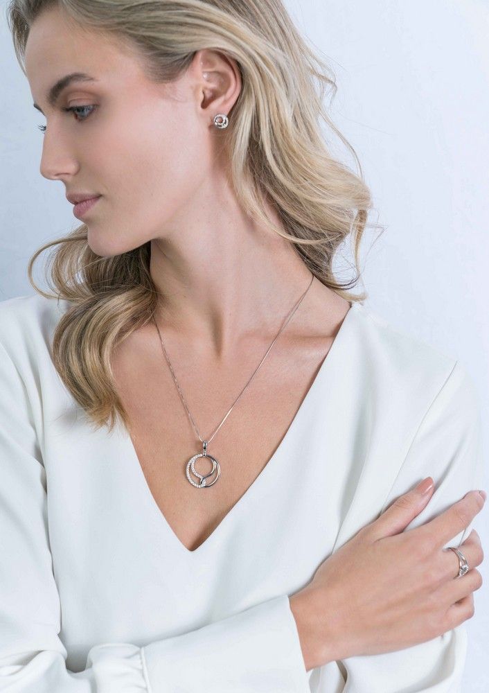 ZINZI Zilveren Hanger met Witte Zirkonia - ZIH2119