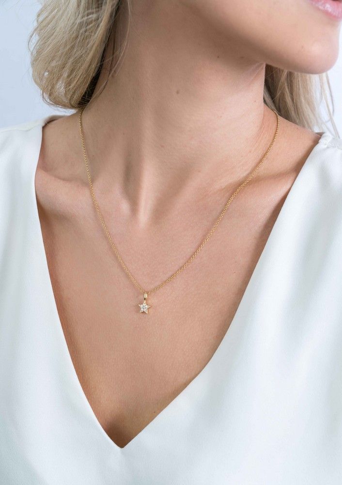 ZINZI Verguld Zilveren Hanger met Witte Zirkonia - ZIH2138Y