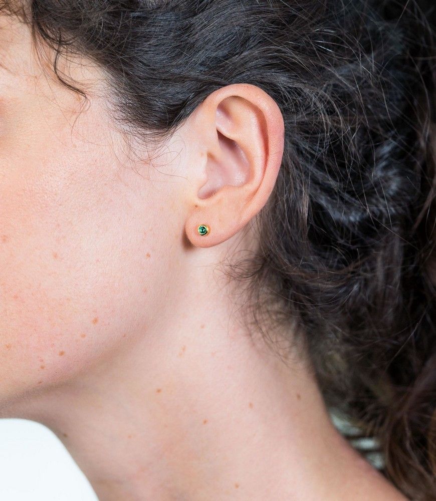 ZINZI Zilveren Oorknoppen met Groene Zirkonia oorbellen - ZIO1177GG