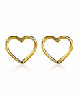 Zinzi zilveren oorknoppen 14K geelverguld open hart 8mm ZIO1630G, exclusief en kwalitatief hoogwaardig. Ontdek nu!