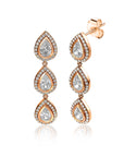 Zinzi zilveren oorsieraden rosé verguld druppels wit ZIO1752R, exclusief en kwalitatief hoogwaardig. Ontdek nu!