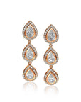 Zinzi zilveren oorsieraden rosé verguld druppels wit ZIO1752R, exclusief en kwalitatief hoogwaardig. Ontdek nu!