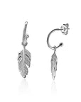 Zinzi zilveren trendy oorsieraden veertje rond ZIO1867, exclusief en kwalitatief hoogwaardig. Ontdek nu!