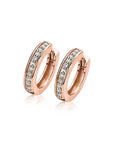 Zinzi zilveren luxe oorringen 14K rose verguld 17 x 3mm wit ZIO186D, exclusief en kwalitatief hoogwaardig. Ontdek nu!