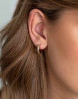 Zinzi zilveren luxe oorringen 14K rose verguld 17 x 3mm wit ZIO186D, exclusief en kwalitatief hoogwaardig. Ontdek nu!