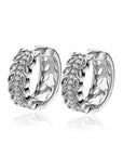 Zinzi zilveren luxe oorringen 18x7mm blaadjes wit ZIO1889, exclusief en kwalitatief hoogwaardig. Ontdek nu!