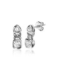 Zinzi zilveren oorknoppen 13mm vierkant driehoek met witte Zirkonia's ZIO2010, exclusief en kwalitatief hoogwaardig. Ontdek nu!