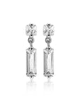 Zinzi zilveren oorsieraden 15mm baguette rechthoek vierkant wit ZIO2056, exclusief en kwalitatief hoogwaardig. Ontdek nu!