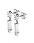 Zinzi zilveren oorsieraden 15mm baguette rechthoek vierkant wit ZIO2056, exclusief en kwalitatief hoogwaardig. Ontdek nu!