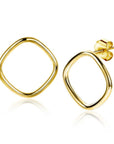 Zinzi zilveren oorstekers geelverguld vierkant open 22mm ZIO2094G, exclusief en kwalitatief hoogwaardig. Ontdek nu!