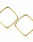 Zinzi zilveren trendy oorstekers 14K geel verguld 44mm vierkant open ZIO2095G, exclusief en kwalitatief hoogwaardig. Ontdek nu!