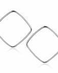 Zinzi zilveren trendy oorstekers 44mm vierkant open ZIO2095, exclusief en kwalitatief hoogwaardig. Ontdek nu!