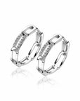 Zinzi zilveren trendy oorringen 17mm paperclip schakels witte zirkonia's ZIO2116, exclusief en kwalitatief hoogwaardig. Ontdek nu!