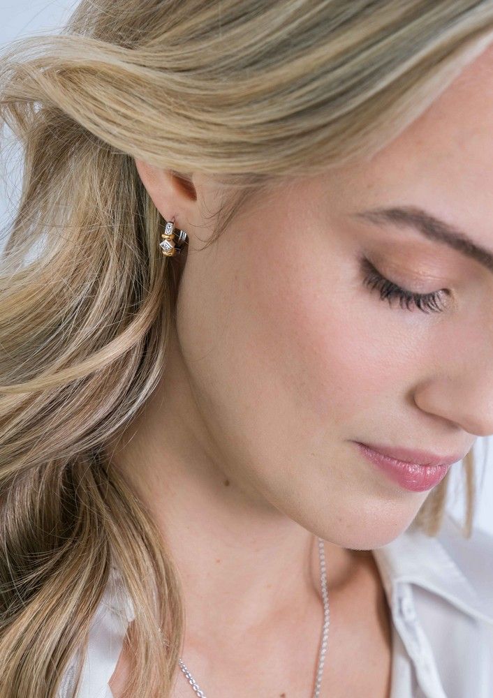 ZINZI Zilveren Oorbellen met Witte Zirkonia - ZIO2121CR