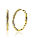 Zinzi zilveren oorringen 14K geelverguld gedraaid motief 25 x 2mm ZIO2129G, exclusief en kwalitatief hoogwaardig. Ontdek nu!