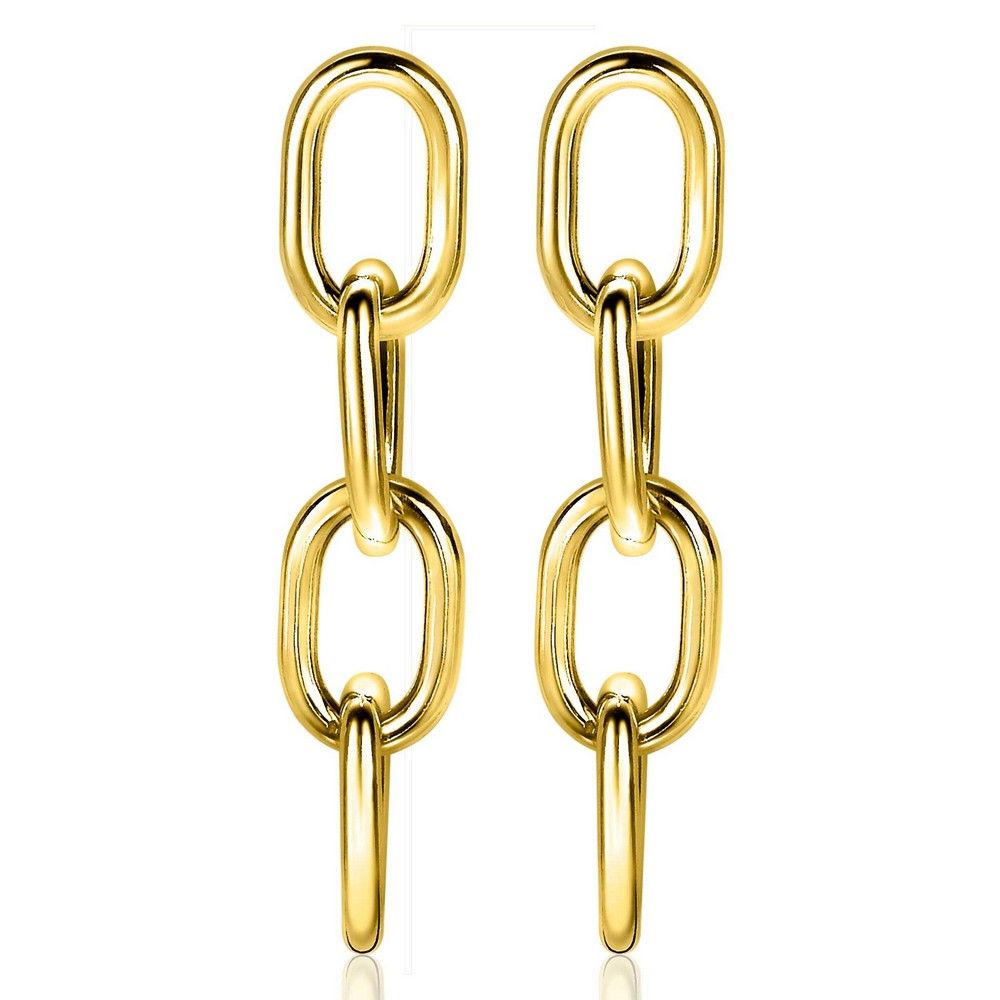 ZINZI Verguld Zilveren Oorbellen 52mm geel oorhangers - ZIO2153G