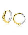 Zinzi zilveren studs oorringen extra 14K geel verguld bicolor 15mm ZIO2167CRG, exclusief en kwalitatief hoogwaardig. Ontdek nu!