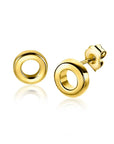 Zinzi zilveren oorknopjes 14K geel verguld 5mm open rondje ZIO2168G, exclusief en kwalitatief hoogwaardig. Ontdek nu!