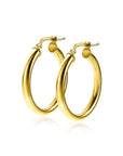 Zinzi zilveren oorringen 14K geel verguld 26x3mm rond ZIO2178G, exclusief en kwalitatief hoogwaardig. Ontdek nu!
